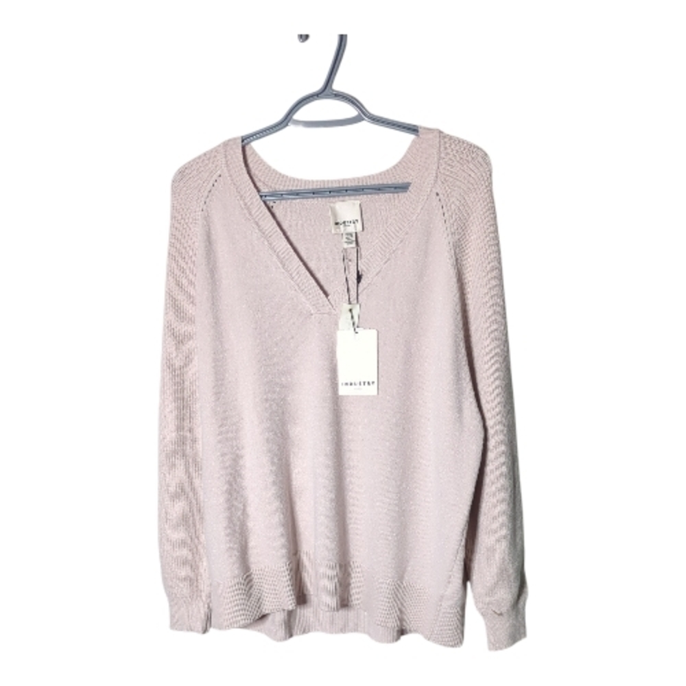 NWT‎ Industry Woman Republic Clothing V Neck Sweater Platinum Oak Size 1X
